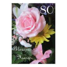 quatre-vingtième Célébration d'anniversaire ! - Bo Invitation