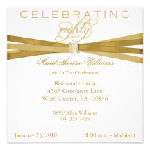 Quatre-vingtième invitations élégantes de fête d'a