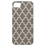 Quatrefoil brun chocolat coque iPhone 5