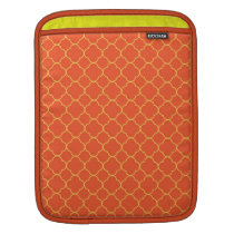 Quatrefoil clover pattern orange yellow fashion ipad sleeves