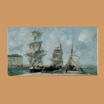 Quay at Honfleur, 1865 labels