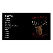 Quebec Attitude Business Card Template