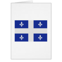 Quebec Canada flag Card