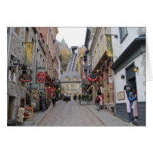 Quebec City Street Greeting Card