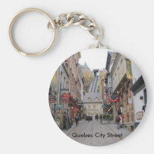 Quebec City Street Keychain