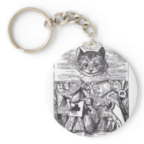 Queen and Cheshire Cat keychains