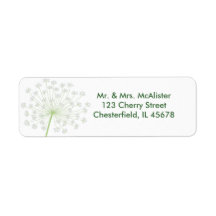 Queen Anne's Lace Flower Address label