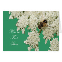 Queen Annes Lace Sage Green Greeting Note Card