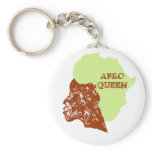 Queen_Black Woman African Map Art Gift Keychains