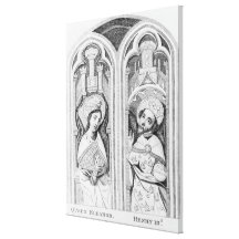 Queen Eleanor and Henry III, taken ancient Stretched Canvas Print