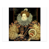 Queen Elizabeth 1 Love/Honour Love Quote Gifts postcards