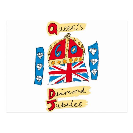 queen elizabeth diamond jubilee 2012 postcard