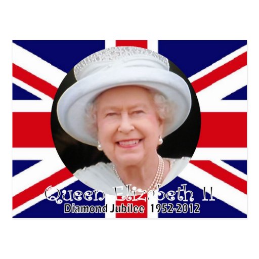 Queen Elizabeth Diamond Jubilee portrait postcard