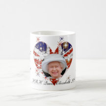 Queen Elizabeth Diamond Jubilee UK flag Mug