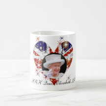 Queen Elizabeth Diamond Jubilee UK flag Mugs