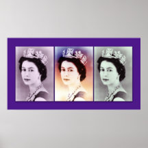 Queen Elizabeth II Trio Print