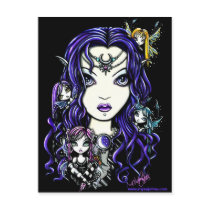 Queen Fae Dark Faery Goddess postcard