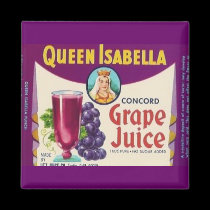 queen isabella grape juice label magnet magnets