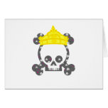 queen king skull greeting card