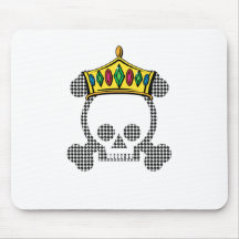 Queen king skull mouse pad