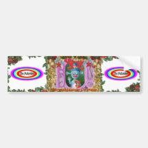Queen Mabel & Cedric. Merry Christmas! Bumper Sticker