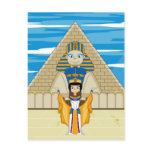 Queen Nefertiti & The Great Sphinx of Giza Postcard