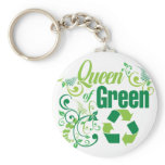Queen of Green Keychains