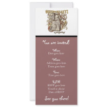 Queen of Hearts Carnivale Style (Gold Version) Invitations