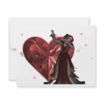 Queen Of Hearts & Heart Jewel - Red & Colour