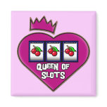 QUEEN OF SLOTS FRIDGE MAGNET
