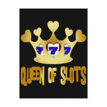 QUEEN OF SLOTS POST CARD