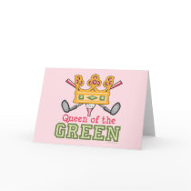 Queen of the Green Golf Greeting Card