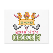 Queen of the Green Golf Postcard