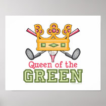 Queen of the Green Golf Poster For Her