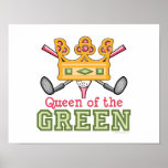 Queen of the Green Golf Poster For Her