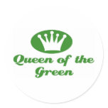Queen of the Green Golf Shirt Stickers