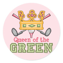 Queen of the Green Golf Sticker