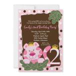 QUEEN OF THE JUNGLE 2nd Birthday Invitation