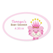 Queen of the Jungle Custom Oval Favour Sticker