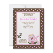 Queen of the Jungle Pink Tiger Birthday Invitation