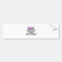 Queen of the Office Bumper Sticker