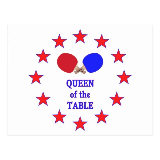 Queen of the Table Ping Pong Postcards