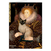 Queen- Seal Point Siamese cat Cards