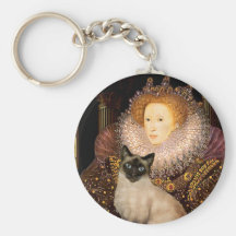 Queen- Seal Point Siamese cat Key Chain
