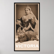 Queen Victoria and Kitty Poster