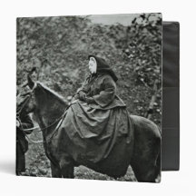 Queen Victoria  on horseback at Balmoral , 1863 Vinyl Binder