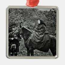 Queen Victoria  on horseback at Balmoral , 1863 Ornament