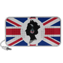 QUEEN WITH HEADPHONES (BRITISH FLAG) Speaker