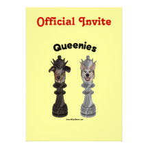 Queenies Chess Dogs Personalized Announcement