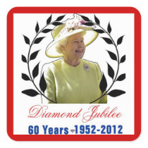 Queens Diamond Jubilee 60 Years Stickers